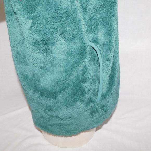 Eddie Bauer Womens M Green Plush Fleece 1/4 Snap Pullover Sweater - Picture 9 of 12